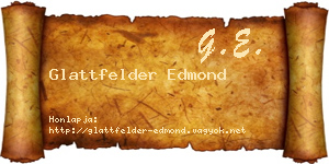 Glattfelder Edmond névjegykártya